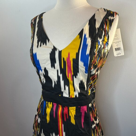 French Connection Women's Matos Stripe Cotton Sleeveless V-neck Dress - Size 2 - Picture 4 of 6